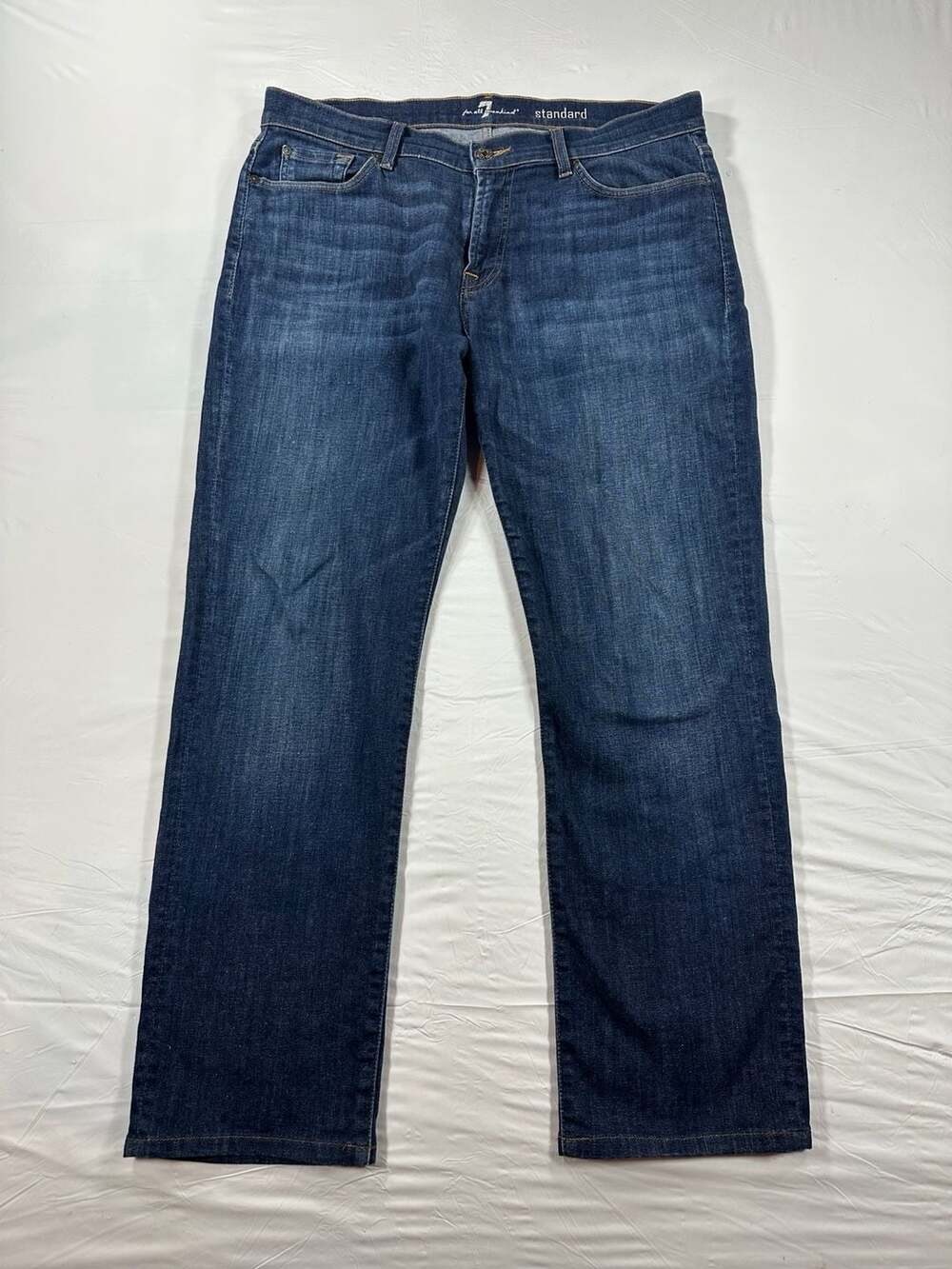7 For All Mankind Standard Mens Dark Wash Straight Leg Jeans 34x30(36x30)